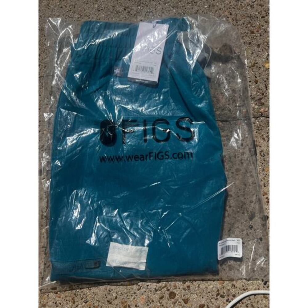 60.NWT FIGS PACIFIC BLUE W_Zamora High Waisted Pant Tall Size:XS